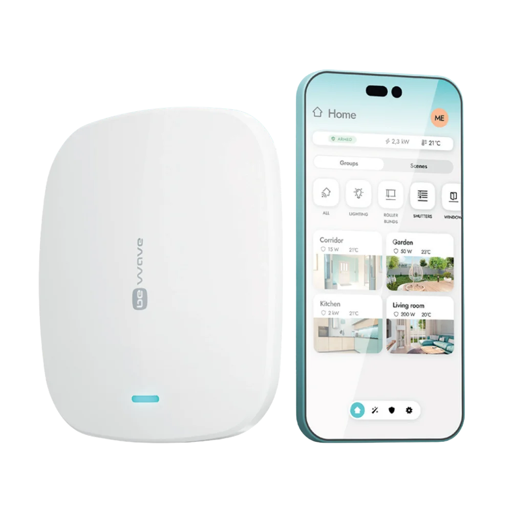 Smart home systém BE WAVE pre inteligentnú domácnosť s aplikáciou v mobile